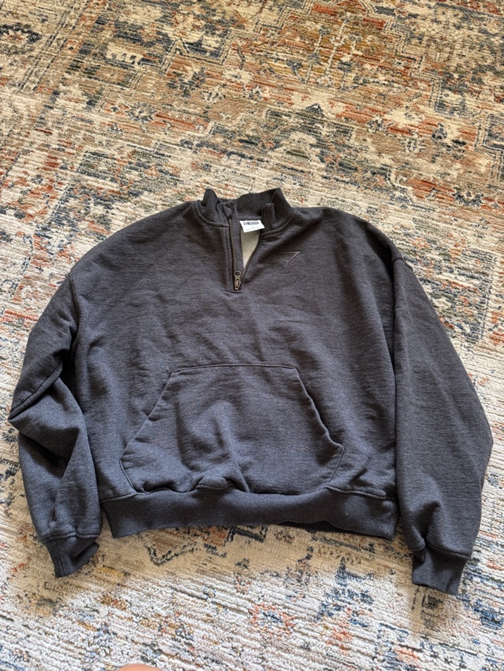 Gymshark Women’s Charcoal Half-Zip Sweater
